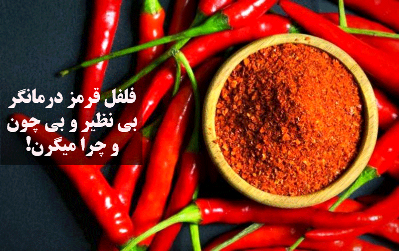 فلفل قرمز درمانگر بی نظیر و بی چون و چرا میگرن!