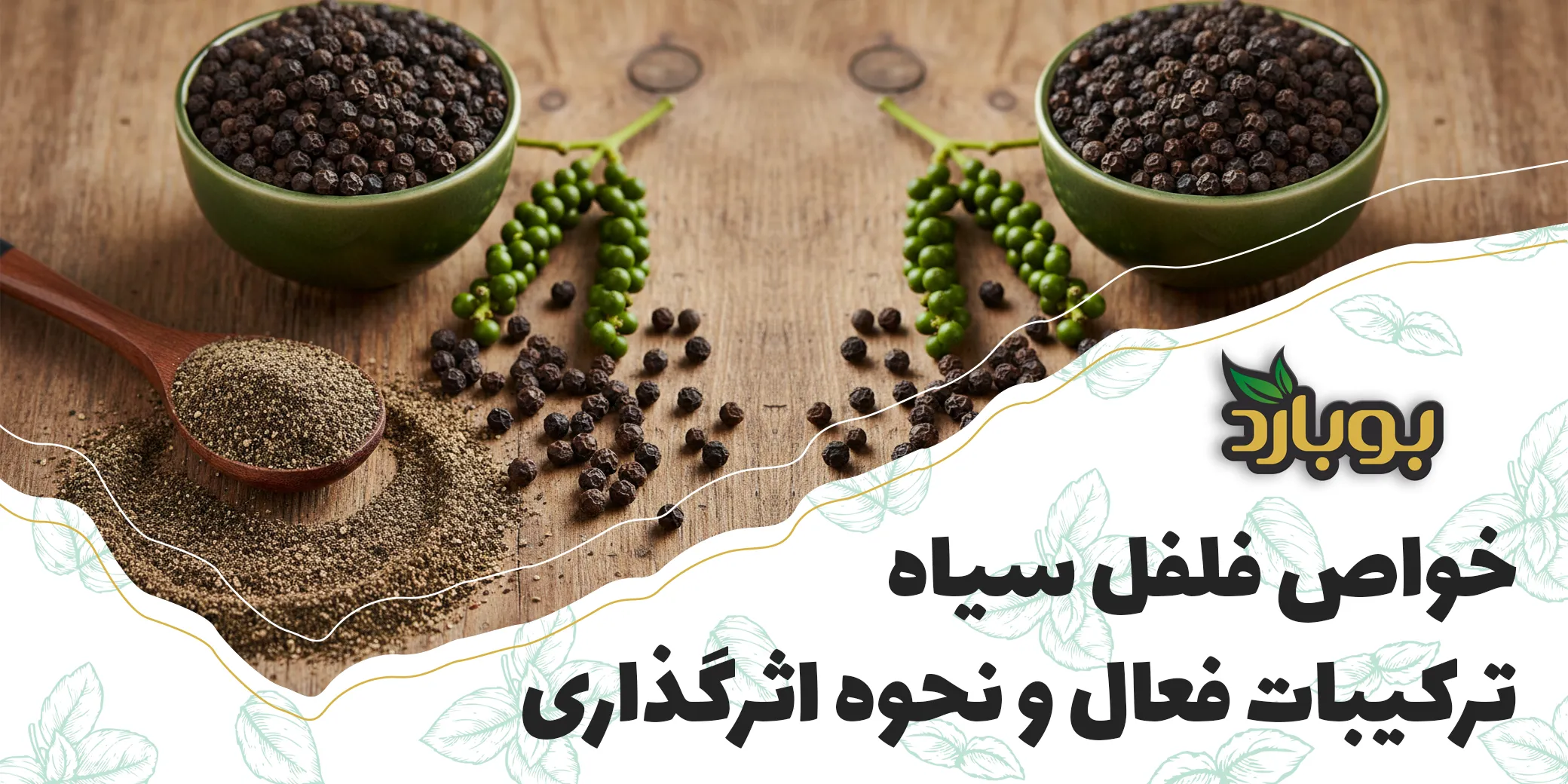 خواص فلفل سیاه ، ترکیبات فعال و نحوه اثر گذاری