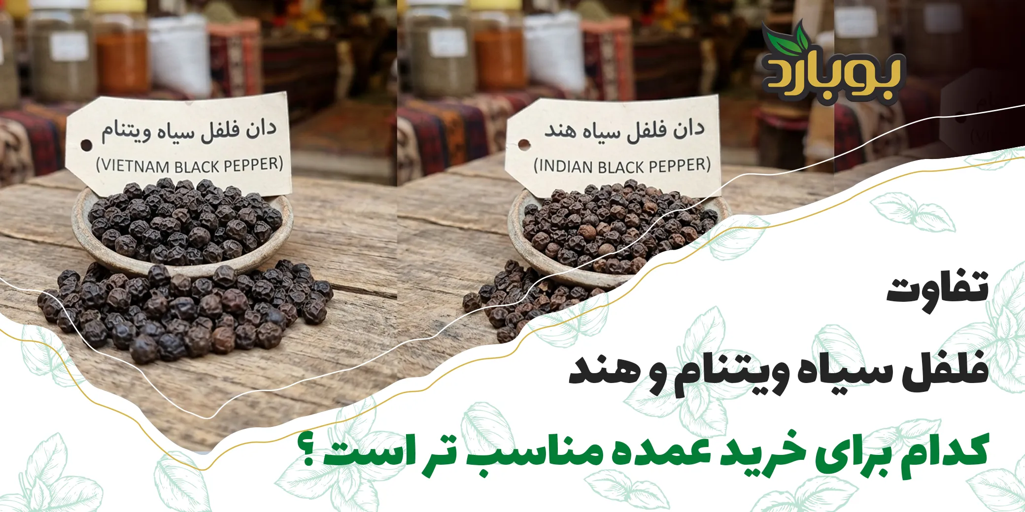 تفاوت فلفل سیاه ویتنام و هند ، کدام برای خرید عمده فلفل سیاه مناسب‌تر است؟