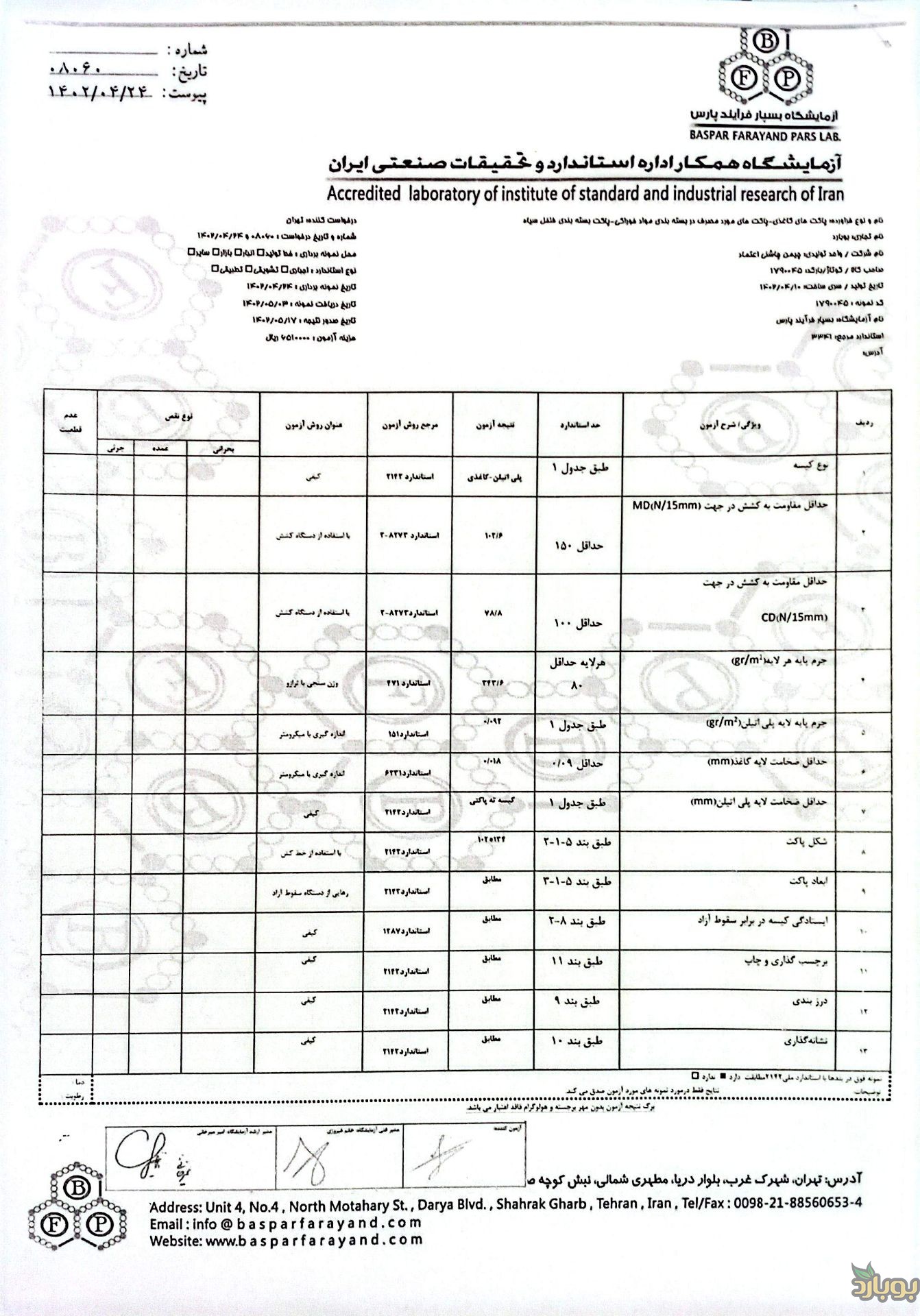 پاکت بسته بندی استاندارد ، فلفل سیاه عمده
